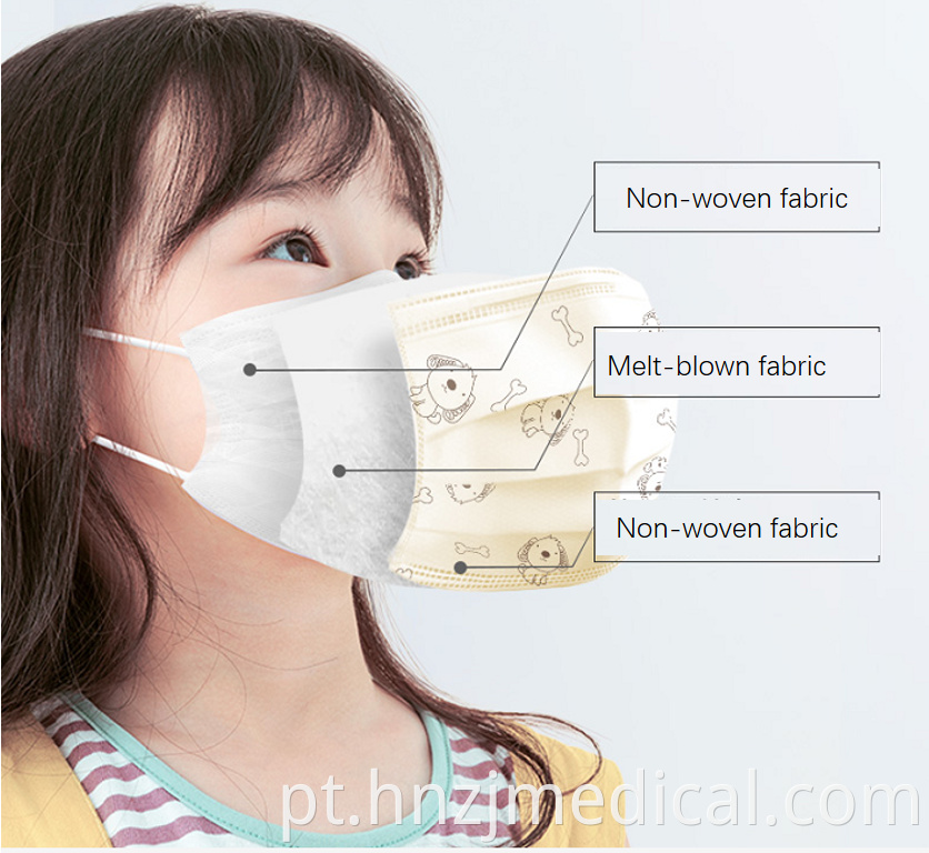 children's surgical mask earloop design